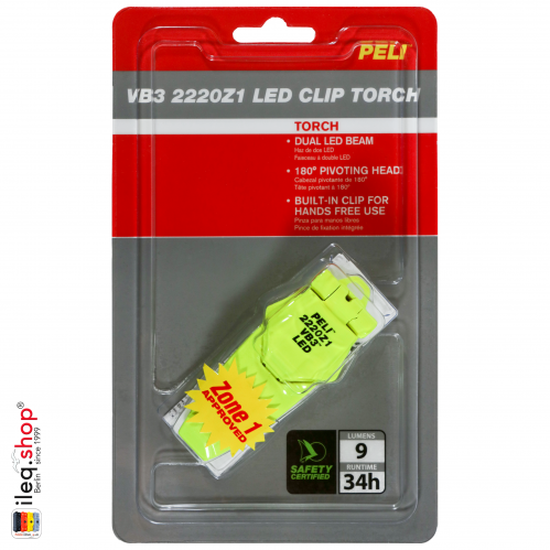 2220Z1 VB3 LED Clip Lampe, ATEX 2015, Zone 1, Gelb