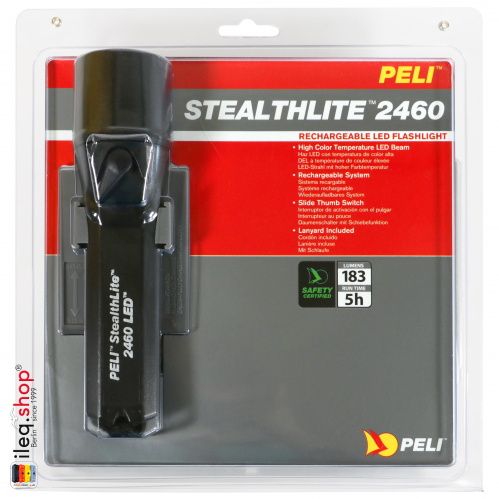 2460 Stealthlite Rechargeable LED, Schwarz