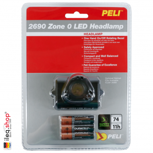 2690Z0 HeadsUp Lite LED ATEX Zone 0 Kopflampe, Antistatisches Kopfband, Schwarz - ATEX 2015